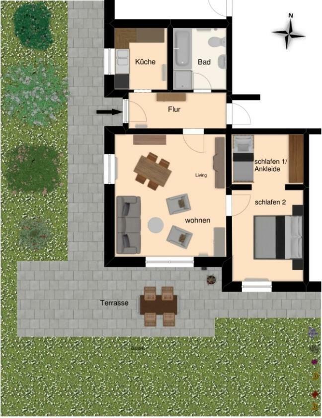 Nette Ferienwohnung Mit Eigenem Eingang Und Sonnenterrasse Idstein Esterno foto